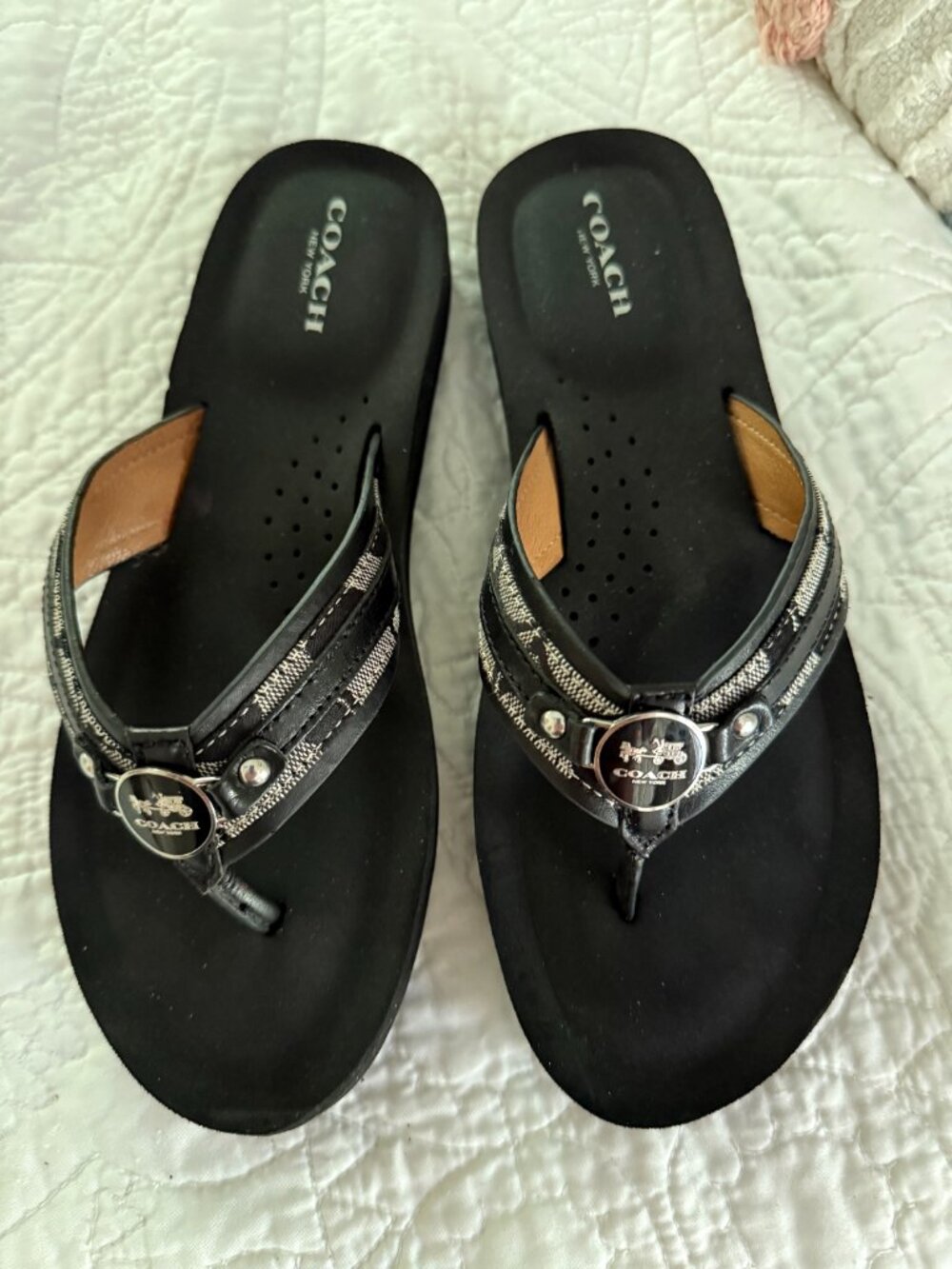 **Coach Jasmine Signature Thong Sandals**